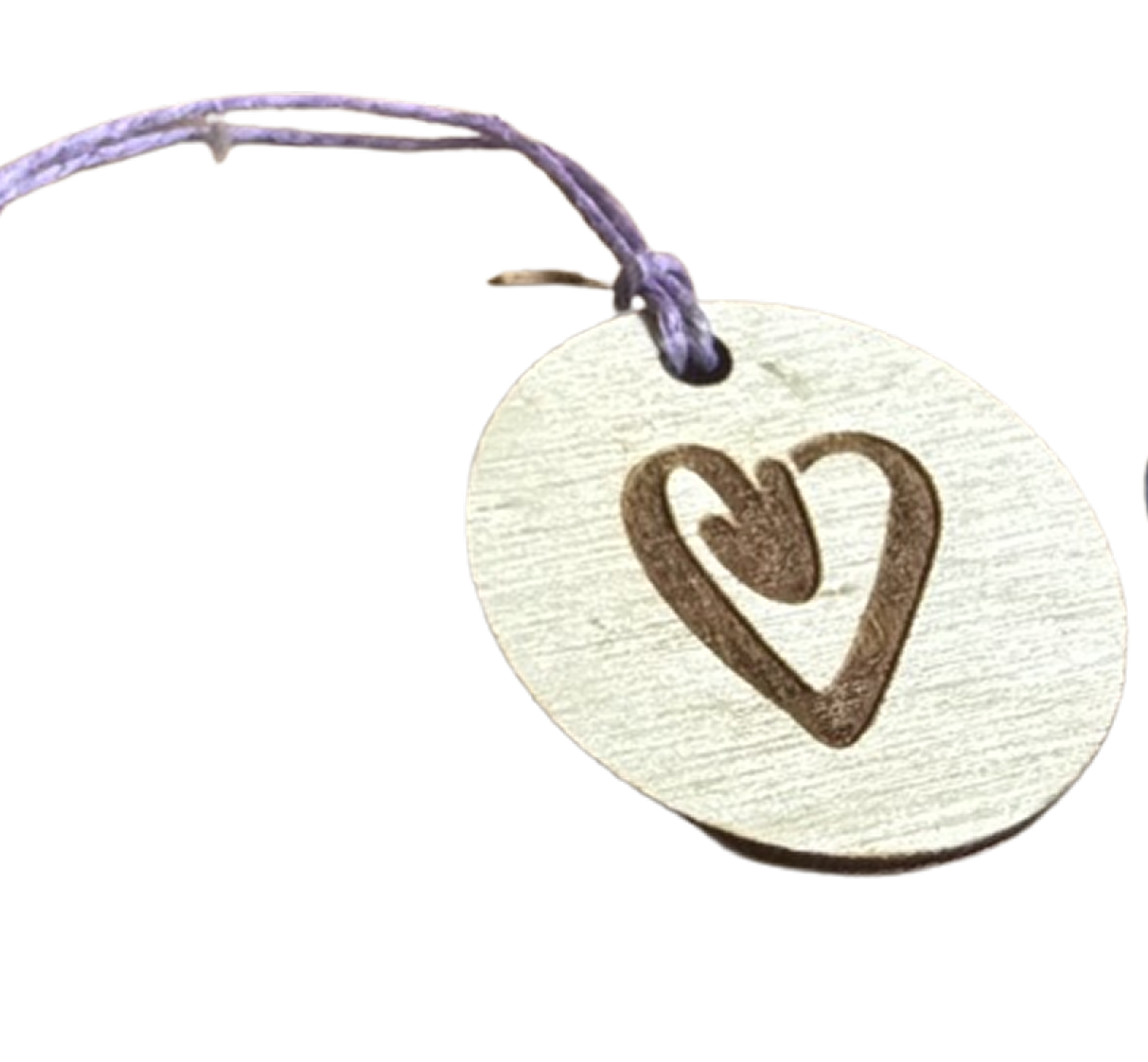 LoveTag Self — wooden tag with self-love heart design